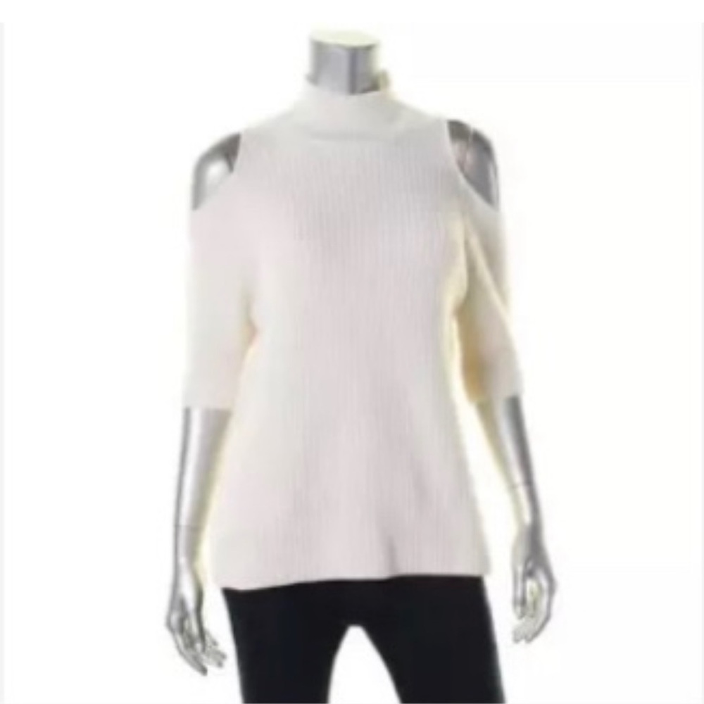 ZOE JORDAN IVORY WOOL CASHMERE BLEND SWEATER